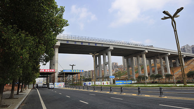 剑南路刷新一期工程子云高架桥、左转匝道桥主体已所有完工