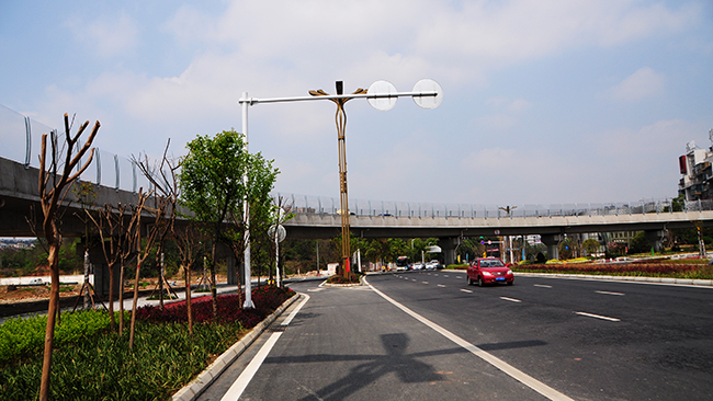 剑南路刷新一期工程子云高架桥、左转匝道桥主体已所有完工